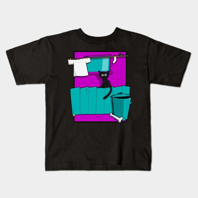 There is a CGA Cat in the alley Kids T-Shirt by vhzc